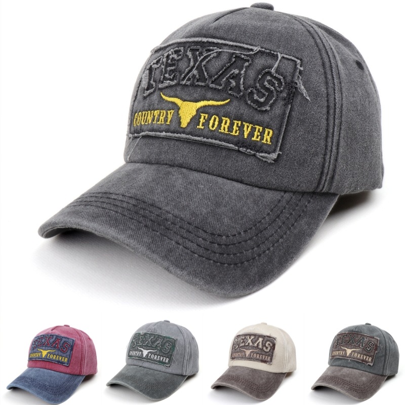 Men'S Fashion Website - Korean Version Washed Letters Baseball Caps