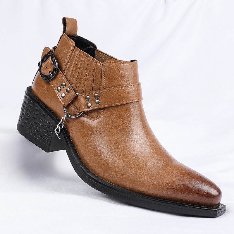 Chelsea Boots Men - New Brown /Black Cow Leather Boots