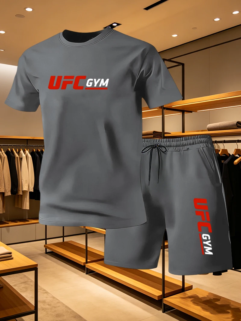 Queer Men'S Fashion - Men's Fashion T-shirt Shorts UFC Casual