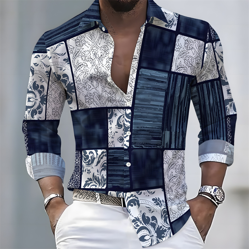Mens Fashion Casual Outfits - Men's Light Luxury Style Color Block