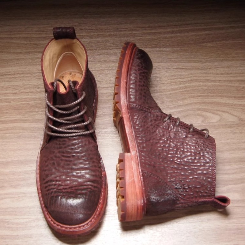 Chelsea Boots Men - High End Handmade Horsehide Washed Retro