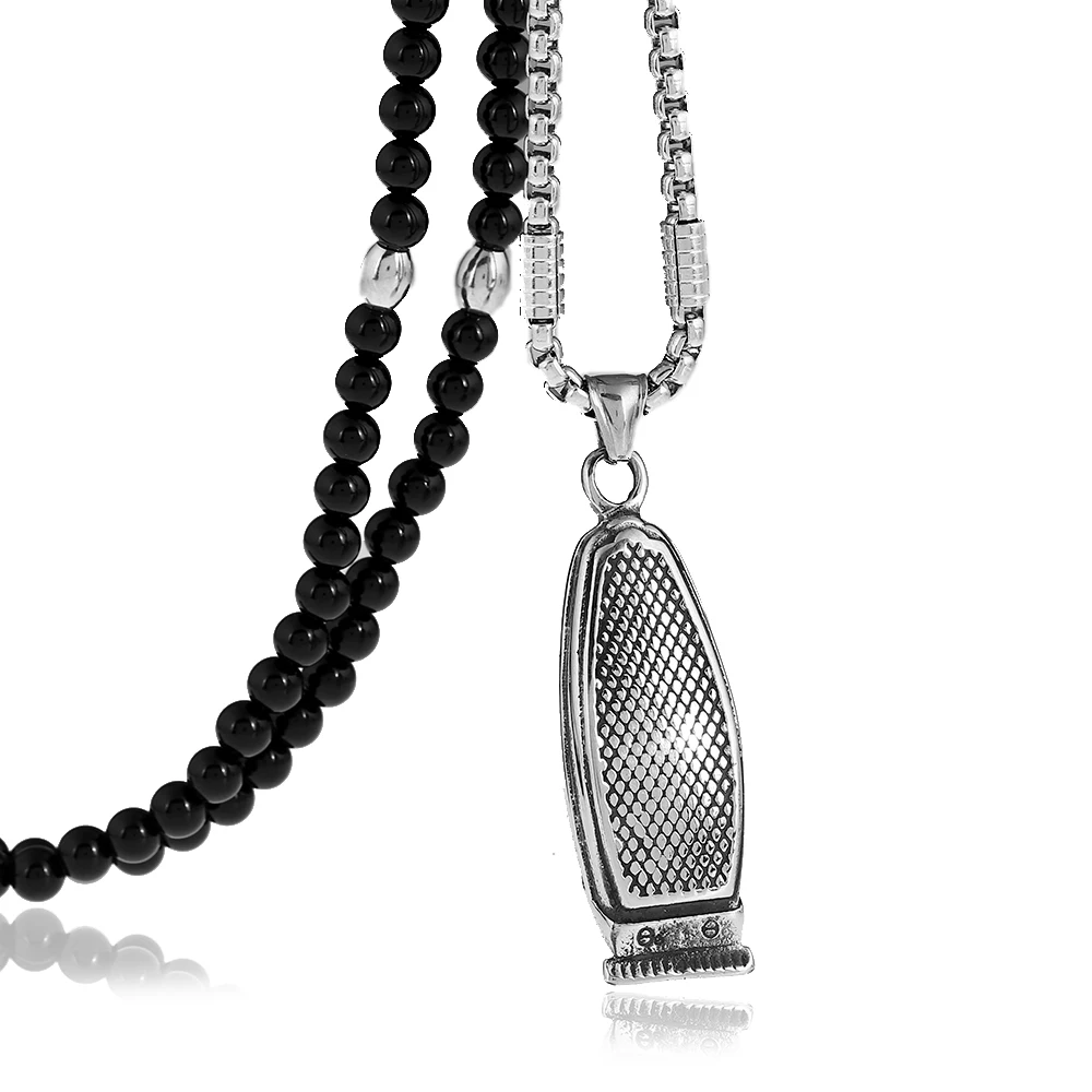 Men'S Fashion Haircuts - Men's Barber Pendant Necklace Stainless Steel