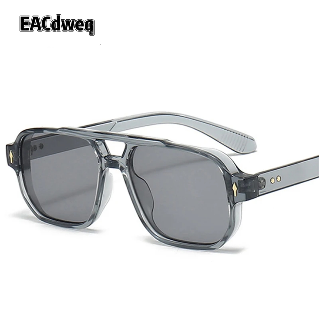 Men Fashion Vintage - Vintage Double Bridges Men Square Sunglasses