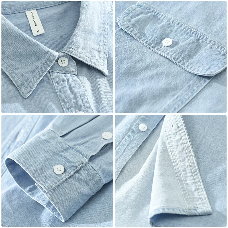 Korean Fashion Men Denim Shirt - đánh giá và giá Jeans Shirt Fashion For Men