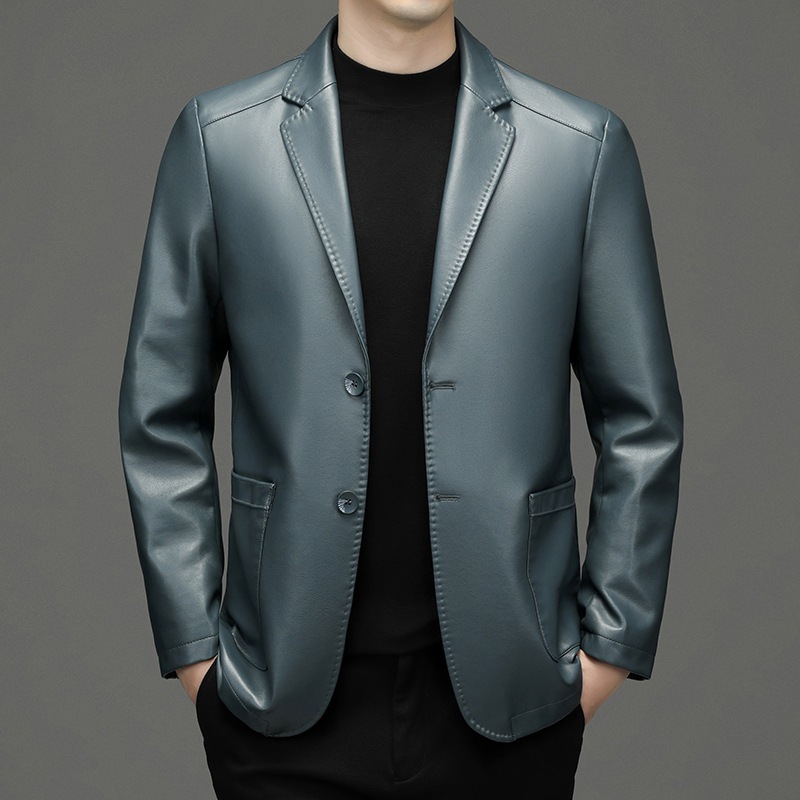 New Men Genuine Leather Blazer - đánh giá và giá Men'S Fashion Leather Jacket