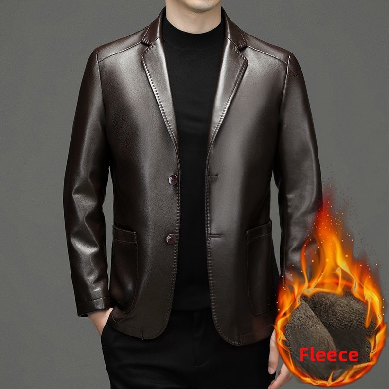 New Men Genuine Leather Blazer - đánh giá và giá Men'S Fashion Leather Jacket
