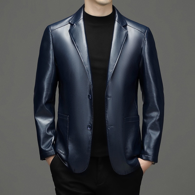 New Men Genuine Leather Blazer - đánh giá và giá Men'S Fashion Leather Jacket