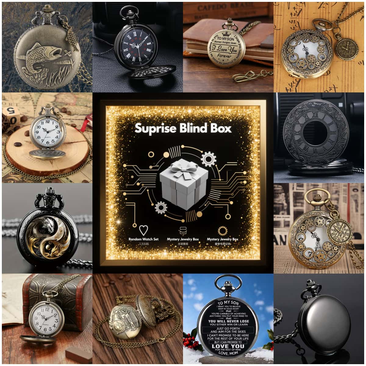 1PC Surprise Mystery Watch Bli - đánh giá và giá Men Fashion Vintage