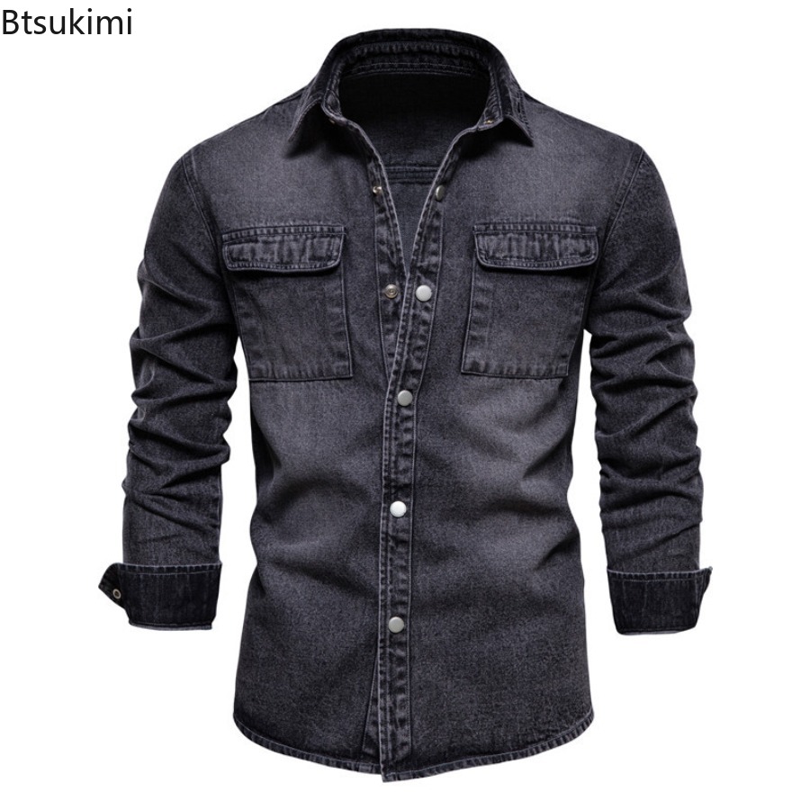 Spring Autumn Men's Fashion Sl - đánh giá và giá Jeans Shirt Fashion For Men