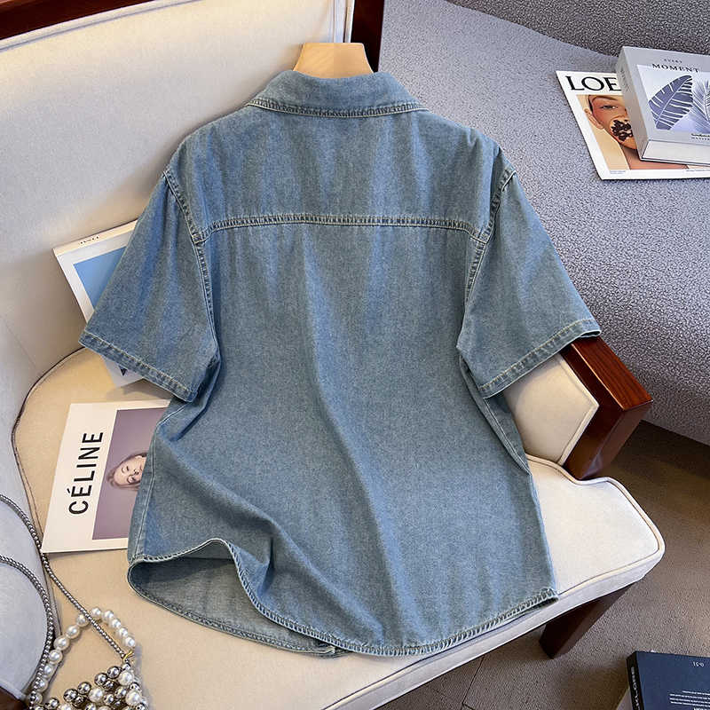 Retro Denim Shirt For Women Su - đánh giá và giá Denim Jacket Vintage