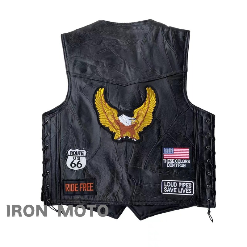 NEW Motorcycle Vests Men Cafe  - đánh giá và giá Men'S Fashion Leather Jacket