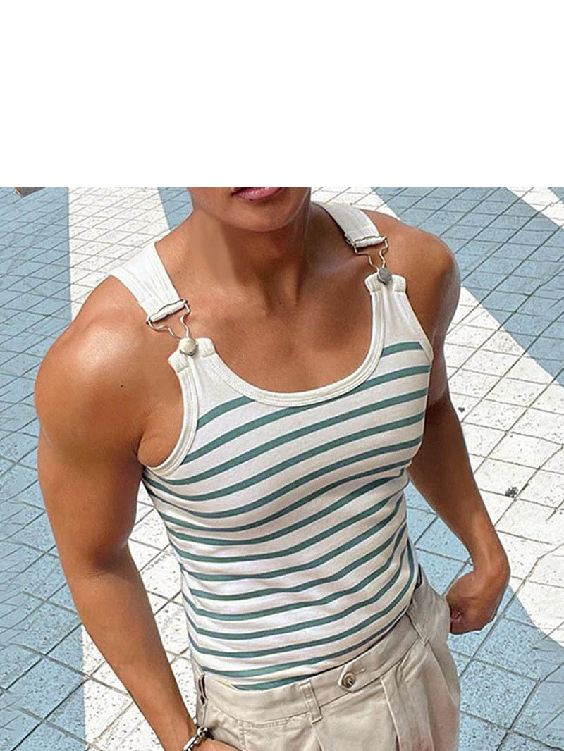 Slim Fit Metal Buttoned Tank T - đánh giá và giá Men'S Fashion Online