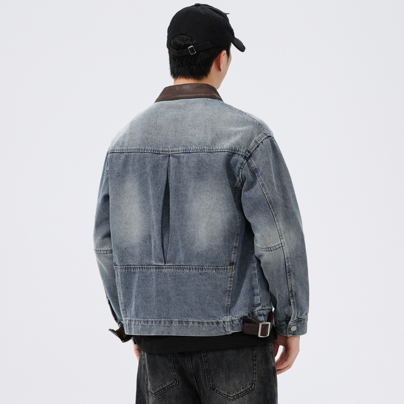 Stand Leather Collar Denim Jac - đánh giá và giá Men'S Fashion Leather Jacket