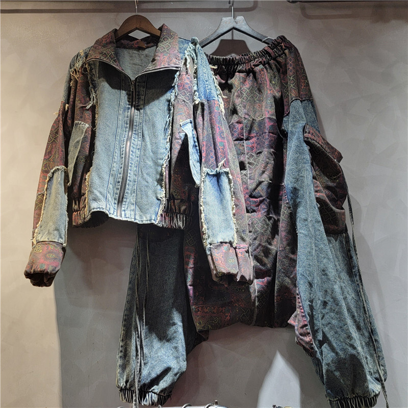 WTHT Vintage Trendy Women's Pa - đánh giá và giá Denim Jacket Vintage