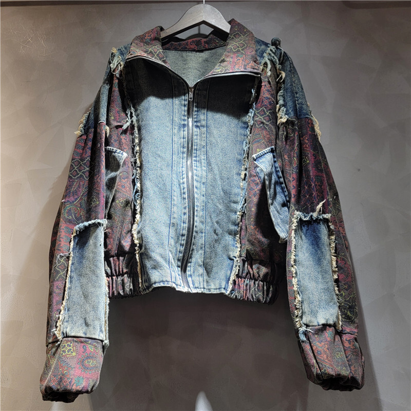 WTHT Vintage Trendy Women's Pa - đánh giá và giá Denim Jacket Vintage