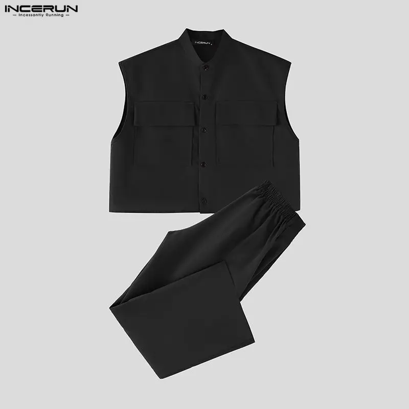 INCERUN Men Sets Solid Sleevel - đánh giá và giá Mens Fashion Casual Outfits