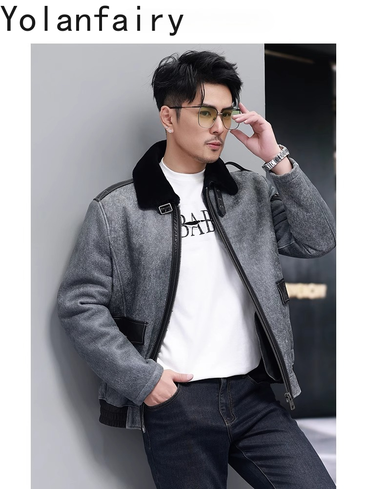 YOLANFAIRY Short Natural Fur C - đánh giá và giá Men'S Fashion Leather Jacket