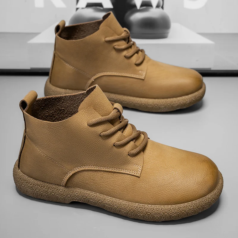 Men Ankle Boots Brown Short Bo - đánh giá và giá Chelsea Boots Men
