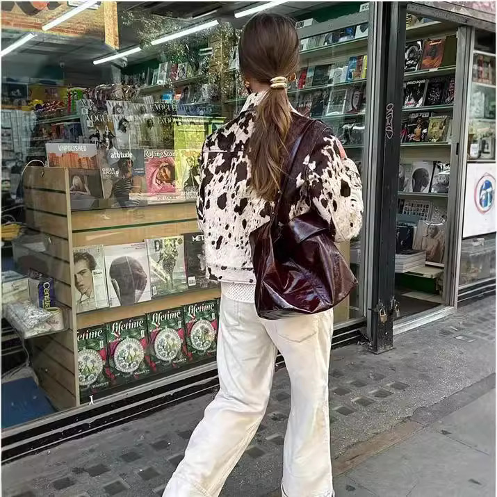 Women's Turn-down Collar Print - đánh giá và giá Denim Jacket Vintage