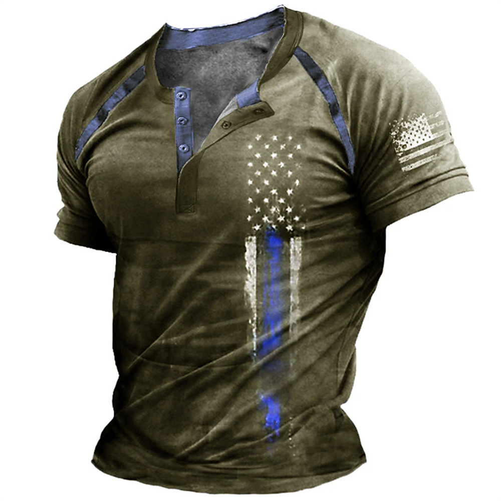 Funny 3D American Flag Print M - đánh giá và giá Queer Men'S Fashion