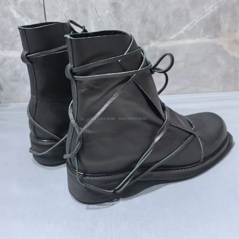 Black Genuine Leather Square T - đánh giá và giá Chelsea Boots Men
