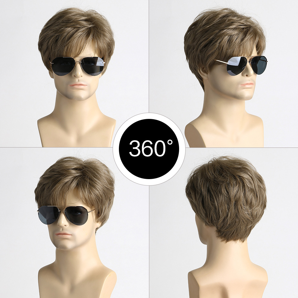 Synthetic Short Brown Wig for  - đánh giá và giá Men'S Fashion Looks 2026