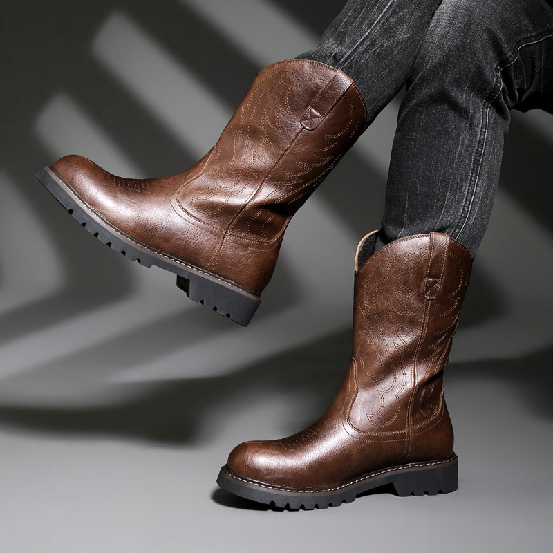 Fashion Mens Cowboy Boots New  - đánh giá và giá Men Fashion Vintage