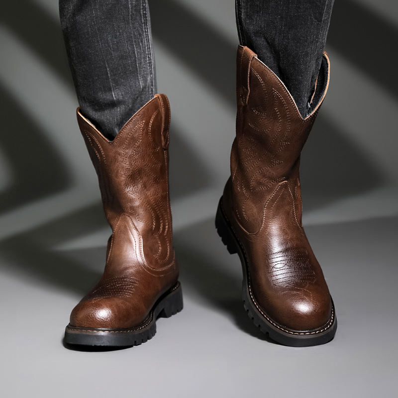 Fashion Mens Cowboy Boots New  - đánh giá và giá Men Fashion Vintage
