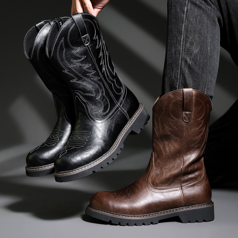 Fashion Mens Cowboy Boots New  - đánh giá và giá Men Fashion Vintage