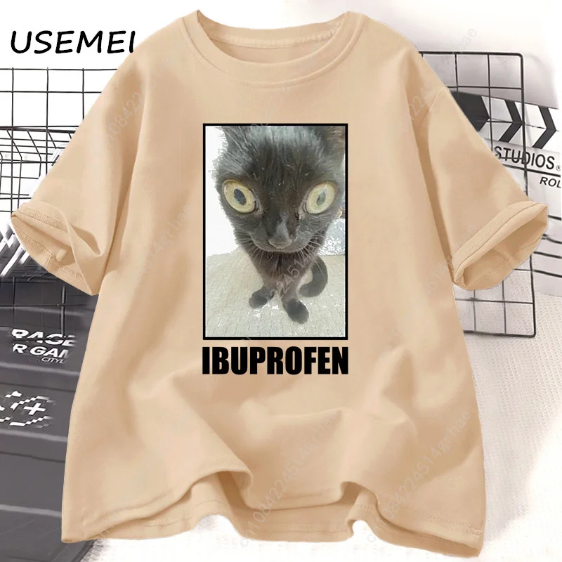 Funny Cat Ibuprofen Graphic T  - đánh giá và giá Men'S Fashion V Neck T Shirts