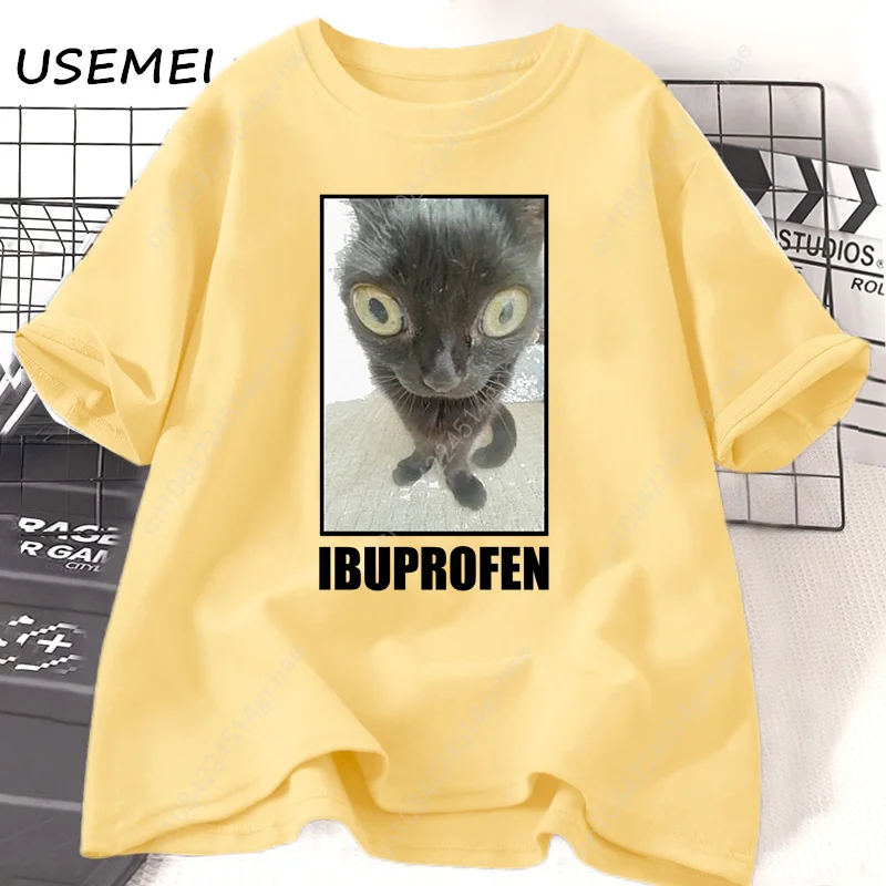 Funny Cat Ibuprofen Graphic T  - đánh giá và giá Men'S Fashion V Neck T Shirts