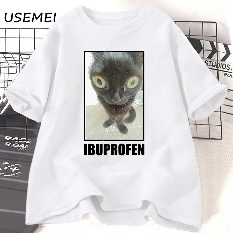 Funny Cat Ibuprofen Graphic T  - đánh giá và giá Men'S Fashion V Neck T Shirts
