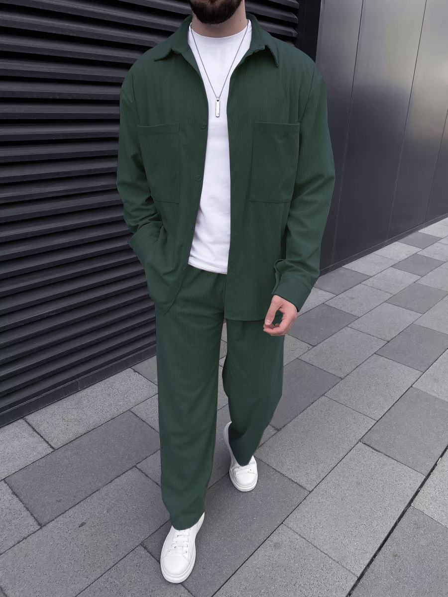 Men's corduroy two-piece outfi - đánh giá và giá Mens Fashion Casual Outfits