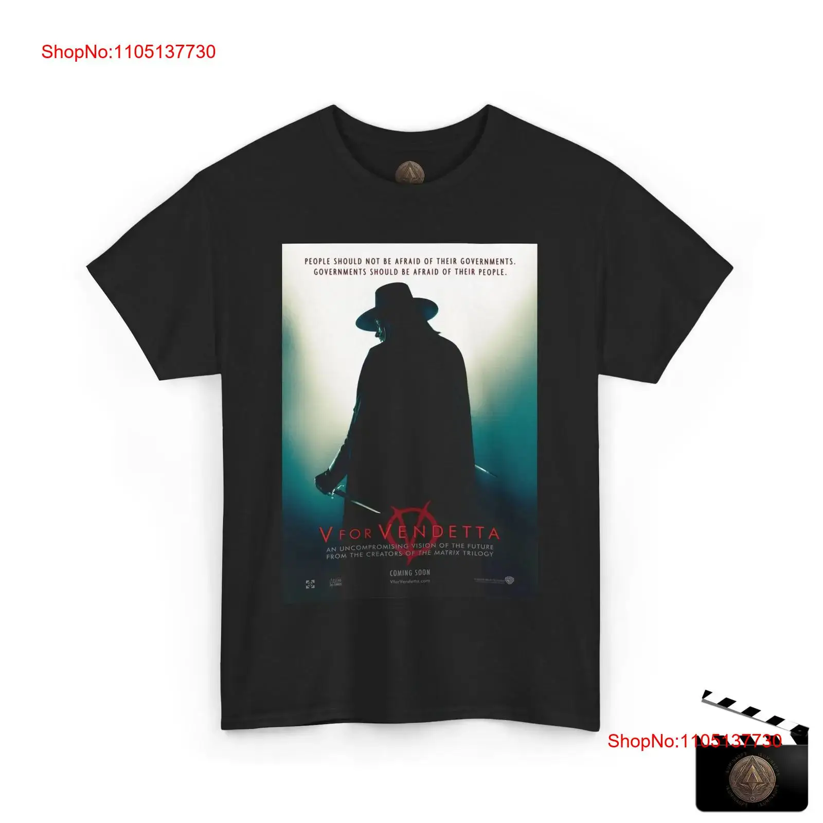 V For Vendetta Retro Movie Pos - đánh giá và giá Men'S Fashion V Neck T Shirts