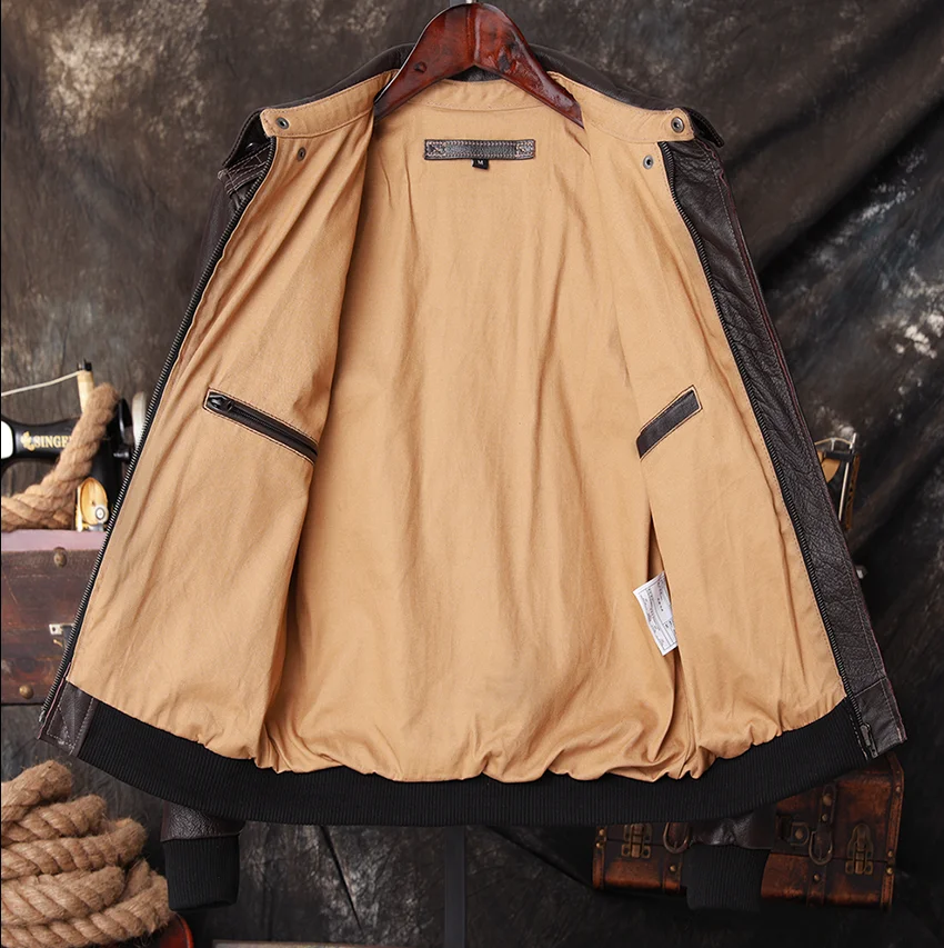 Bomber A2 Pilot Genuine Leathe - đánh giá và giá Men'S Fashion Leather Jacket