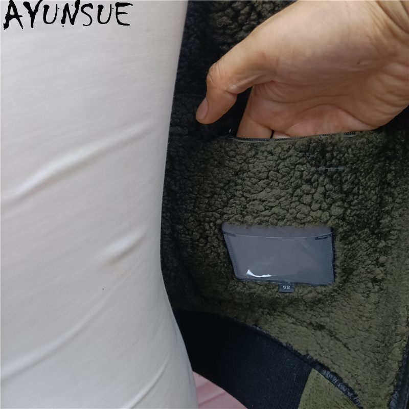 AYUNSUE Warm Natural Fur Coat  - đánh giá và giá Men'S Fashion Leather Jacket