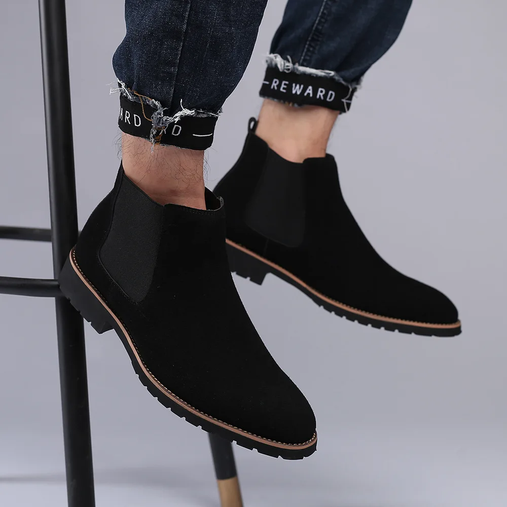 Men Ankle Boots British Style  - đánh giá và giá Chelsea Boots Men