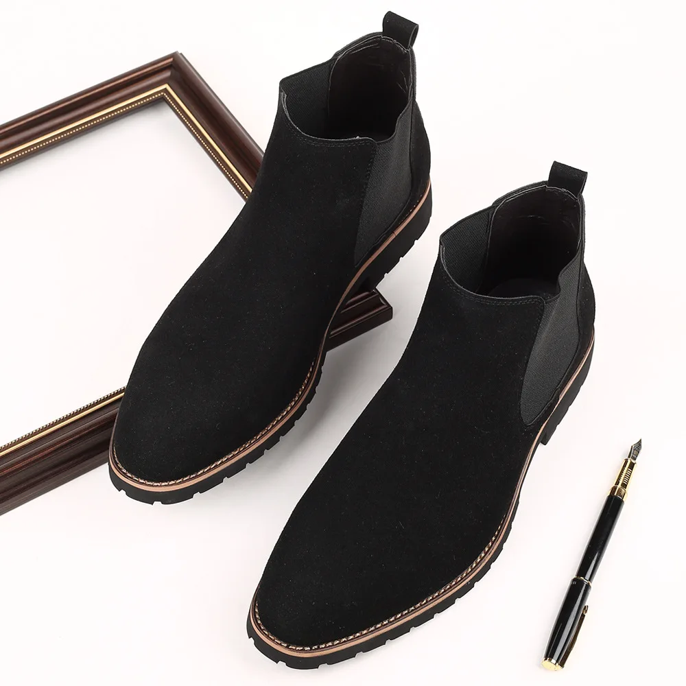Men Ankle Boots British Style  - đánh giá và giá Chelsea Boots Men