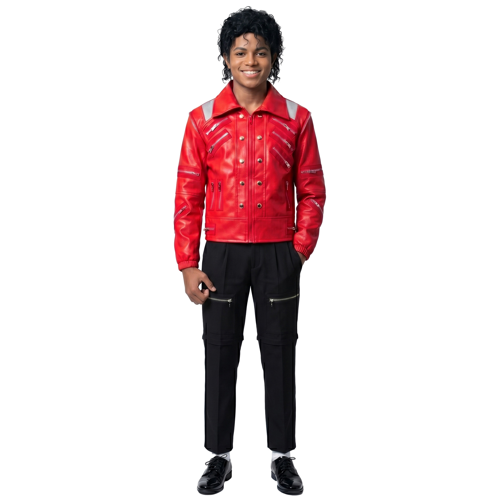 80s Retro Pop Star Costume Mic - đánh giá và giá Men'S Fashion Leather Jacket
