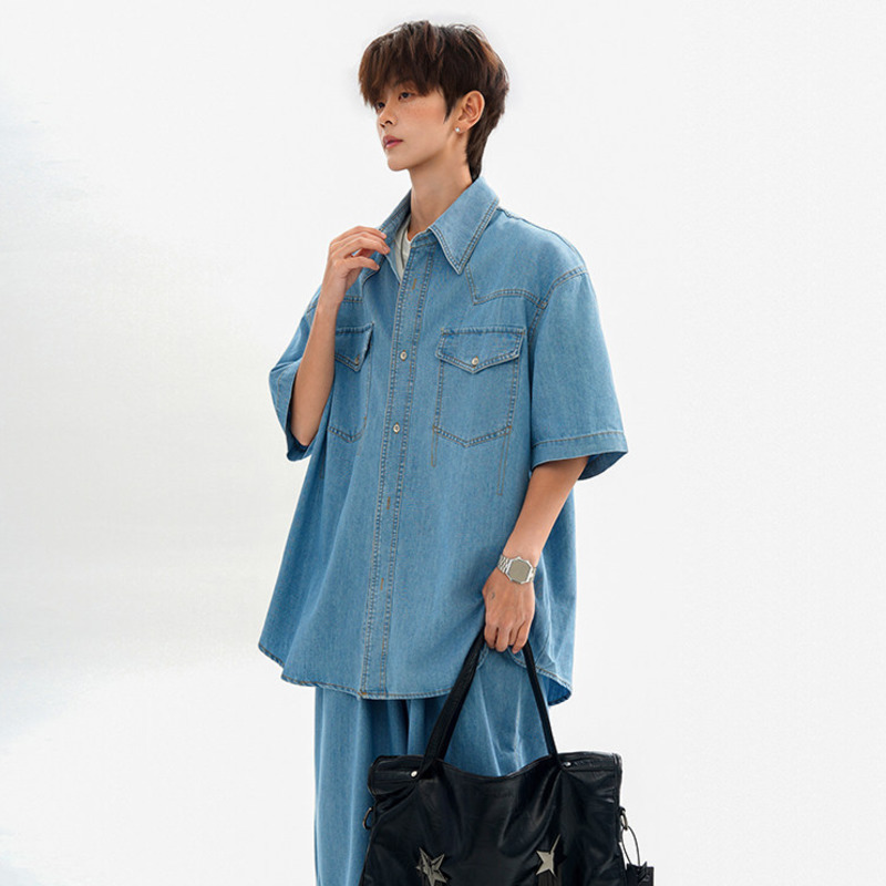 WTHT Fashion Men's Patchwork P - đánh giá và giá Jeans Shirt Fashion For Men