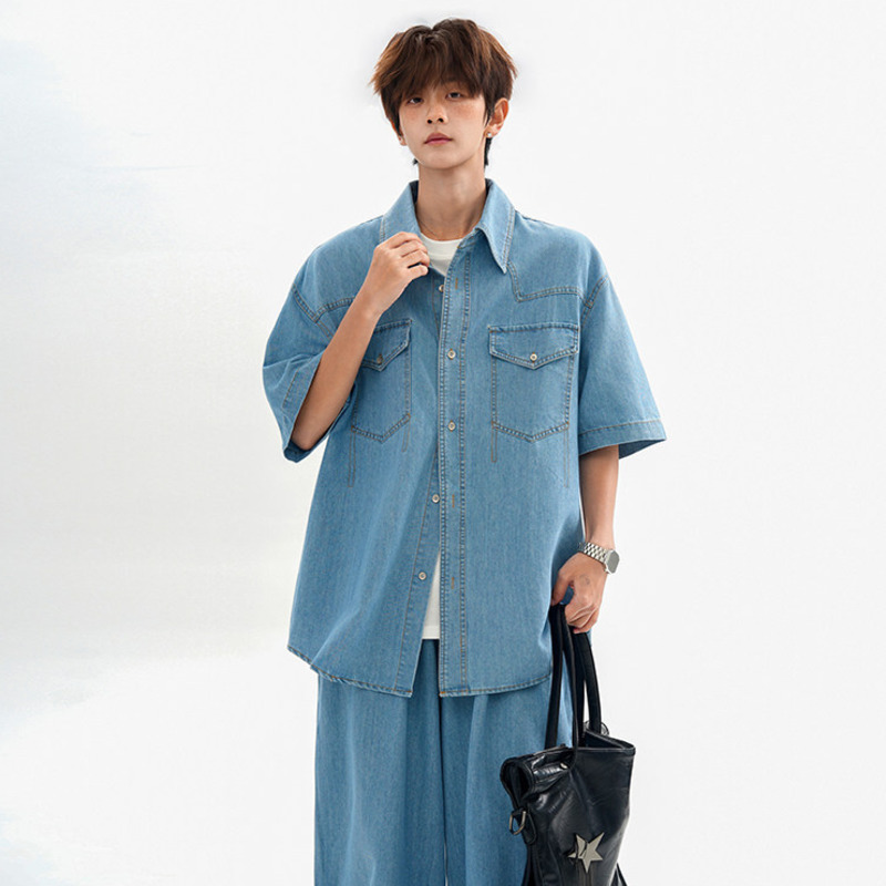 WTHT Fashion Men's Patchwork P - đánh giá và giá Jeans Shirt Fashion For Men
